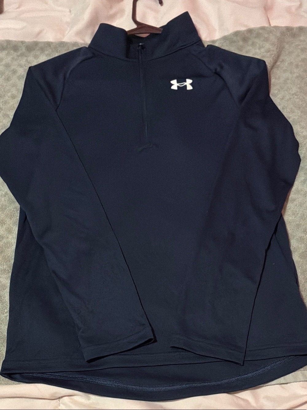 Under Armour Navy Long‑Sleeve Half‑Zip Swim Coverup